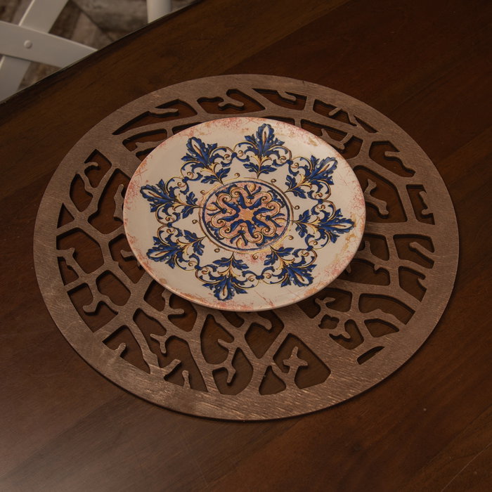 Hermia Juego de Salvamanteles Coral - Wenge (4 piezas)